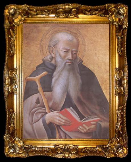 framed  Master of the observanza Triptych Anthony Abbot (mk05), ta009-2